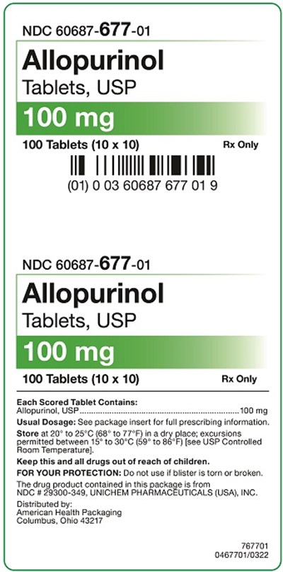 100 mg Allopurinol Tablets Carton (100 mg Carton)